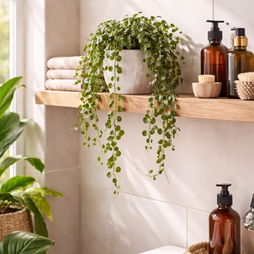 Artículo Planta colgante artificial con hojas para decoración del hogar de fácil cuidado, 60 cm, 2 piezas