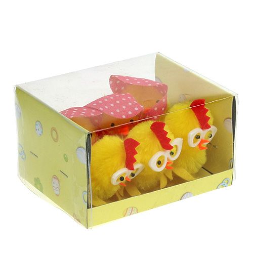 Floristik24 Polluelos de chenilla 5cm amarillo 6pcs