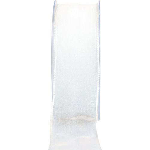 Cinta de gasa cinta de organza cinta decorativa organza blanca 40mm 20m
