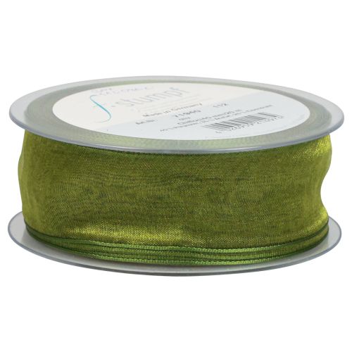 Artículo Cinta de gasa cinta de organza cinta decorativa organza verde 40mm 20m