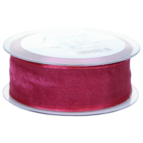 Artículo Cinta de gasa cinta de organza cinta decorativa organza violeta 40mm 20m