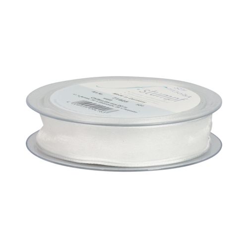Artículo Cinta de gasa cinta de organza cinta decorativa organza blanca 15mm 20m