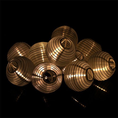 Floristik24 Linternas chinas con 20 leds blancas 9,5m