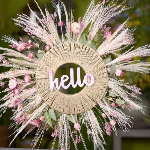 Artículo Caña china hierba seca rosa claro Miscanthus H75cm 10 piezas