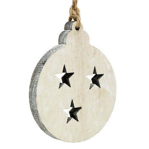 Floristik24 Bolas de navidad para colgar Madera 5-7cm 14pzs