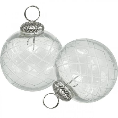 Floristik24 Bolas de árbol de navidad, bolas de navidad transparentes Ø7.5cm 3pcs