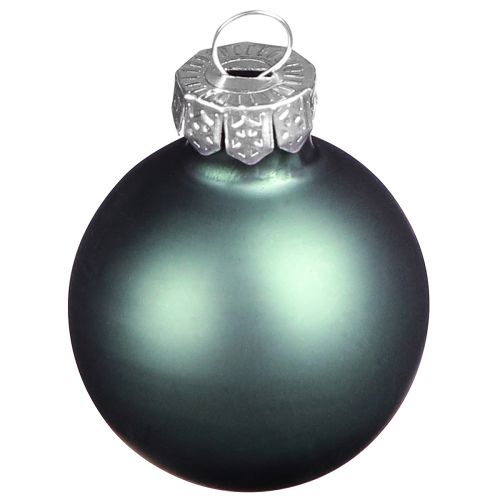 Floristik24 Bolas de árbol de Navidad de cristal verde nácar gris Ø5cm 24 piezas