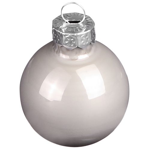 Floristik24 Bolas de árbol de Navidad de cristal verde nácar gris Ø5cm 24 piezas