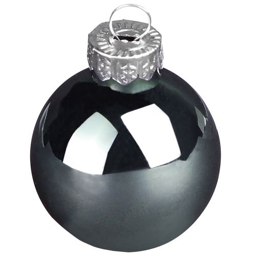 Bolas de árbol de Navidad de cristal verde nácar gris Ø5cm 24 piezas | Floristik24.es