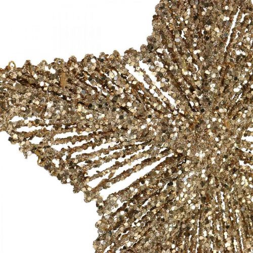 Artículo Decoraciones para árboles de Navidad, decoraciones de Adviento, colgante de estrella Dorado B25.5cm 4pcs