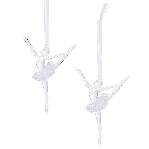 Floristik24 Decoración del árbol de navidad bailarina 10cm 12pcs