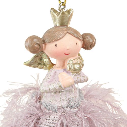 Floristik24 Decoración del árbol de Navidad ángel decoración princesa rosa 11cm 4pcs