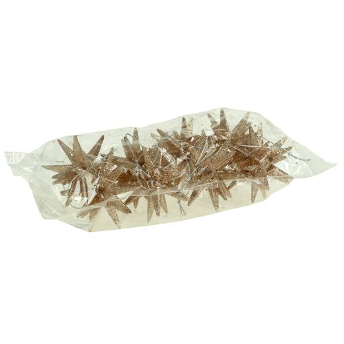 Floristik24 Decoraciones para árboles de Navidad estrellas brillantes 7.5cm 8pcs dorado