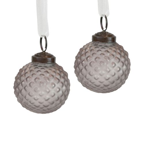 Adornos para árboles de Navidad decoración de vidrio vintage azul gris Ø5cm 9ud