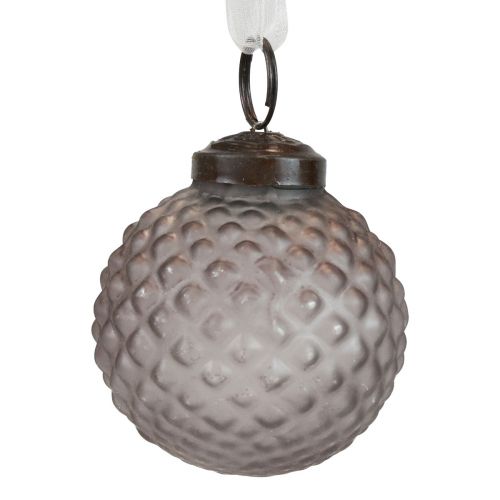 Adornos para árboles de Navidad decoración de vidrio vintage azul gris Ø5cm 9ud