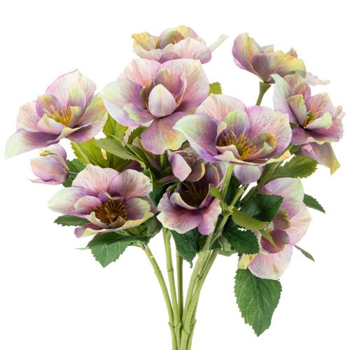 Ramo de rosas artificiales de Navidad con flores moradas, 35 cm, 6 unidades. comprar | Floristik24.es