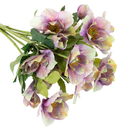 Ramo de rosas artificiales de Navidad con flores moradas, 35 cm, 6 unidades. | Floristik24.es