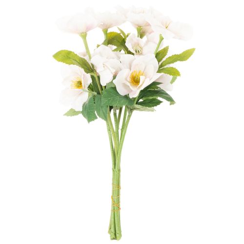 Ramo de rosas artificiales de Navidad, ramo navideño, 35 cm, 6 unidades | Floristik24.es