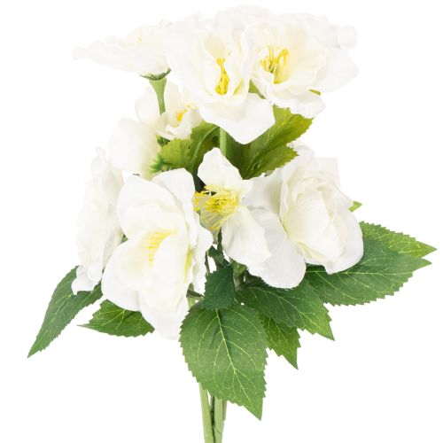 Ramo de rosas artificiales de Navidad, blancas, decoración navideña artificial comprar | Floristik24.es