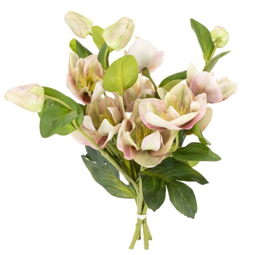Adorno floral artificial de rosas navideñas, ramo de 4 piezas de 30 cm.