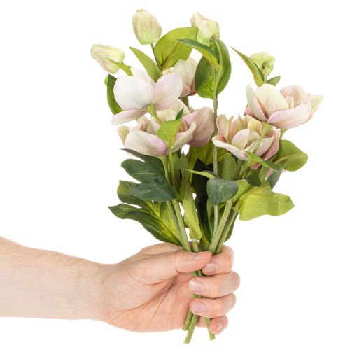 Adorno floral artificial de rosas navideñas, ramo de 4 piezas de 30 cm. | Floristik24.es