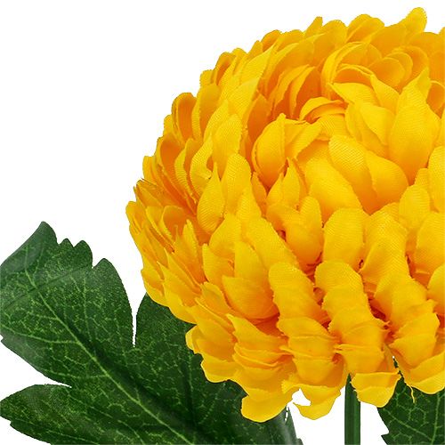 Artículo Crisantemo amarillo artificial Ø7cm L18cm