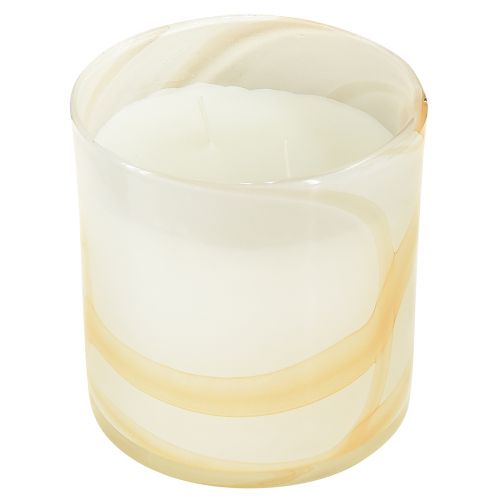 Vela perfumada de citronela en vaso blanco Ø12cm H12,5cm