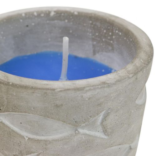 Floristik24 Vela de citronela en bote vela perfumada limón Ø7.5cm H6.5cm
