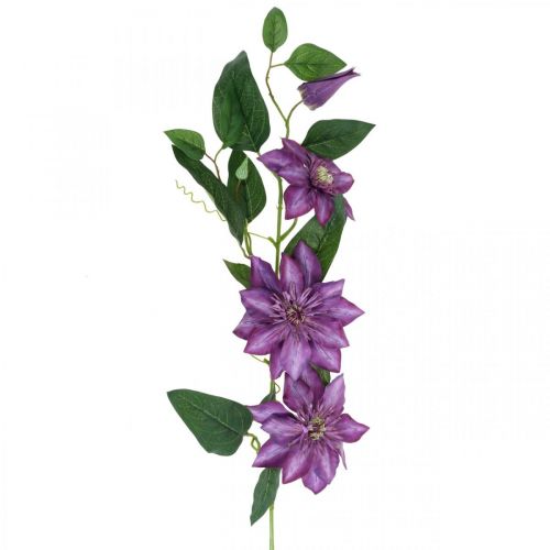Clemátide artificial, flor de seda, rama decorativa con flores de clemátide violeta L84cm