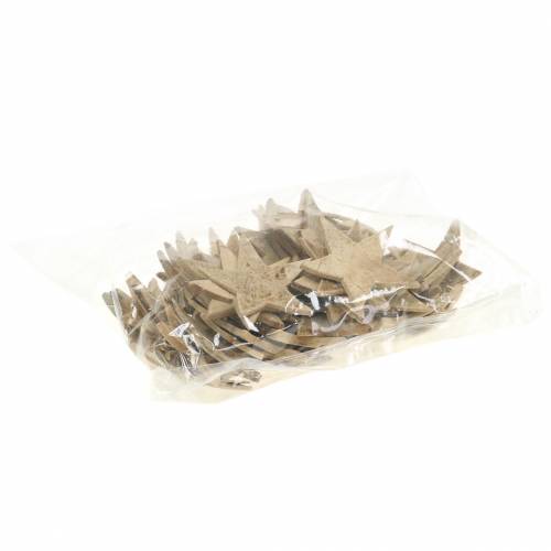 Artículo Coconut star nature 5cm 50pcs decoración navideña decoración de mesa