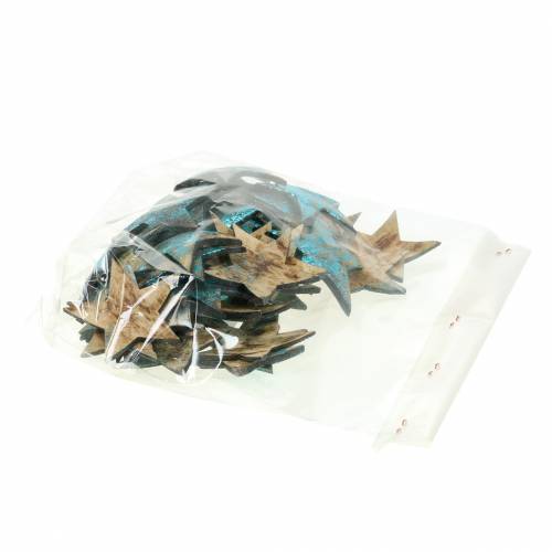 Artículo Estrella de coco azul 5cm 50pcs decoración de mesa de estrellas dispersas