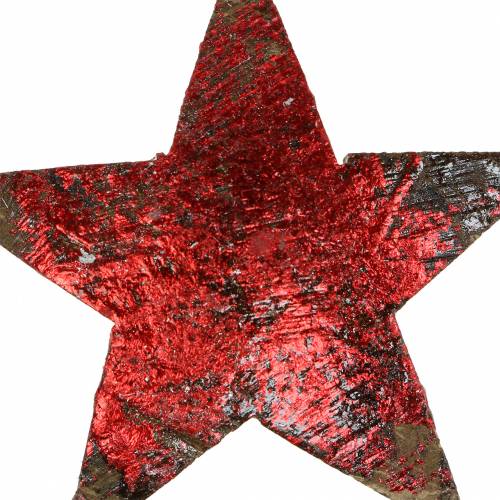 Artículo Estrella de coco roja 5cm 50 piezas decoración navideña estrellas decorativas