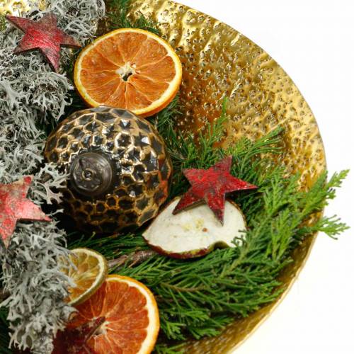 Floristik24 Cuenco decorativo dorado metal Ø35 / 46cm, juego de 2