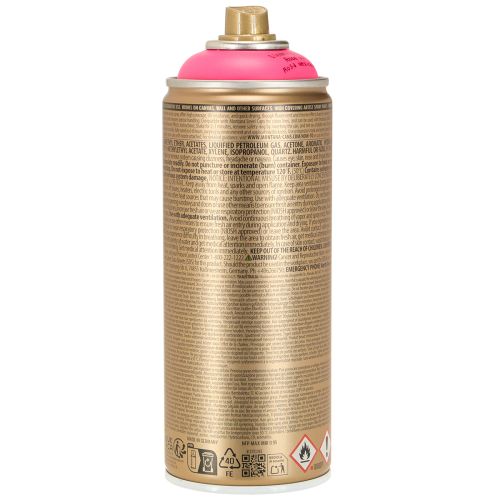 Artículo Spray de color rosa fluorescente Montana, latas de 400 ml
