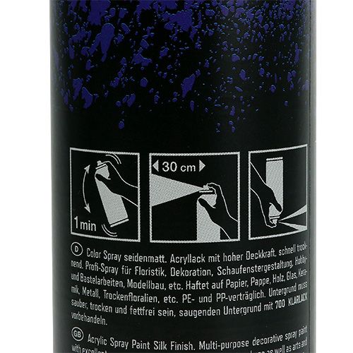 Floristik24 Spray de color seda mate 400ml azul royal