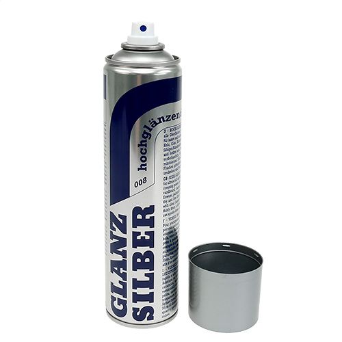 Floristik24 Color Spray Metalizado Plata Brillo 400ml