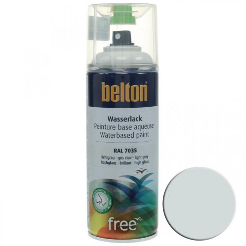 Belton pintura al agua libre gris alto brillo spray gris claro 400ml