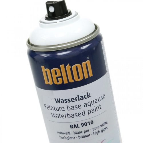 Artículo Belton pintura al agua libre blanco alto brillo spray blanco puro 400ml