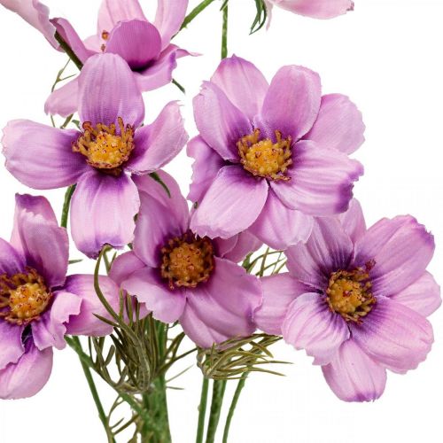 Floristik24 Cesta de joyería Cosmea púrpura flores artificiales verano 51cm 3pcs