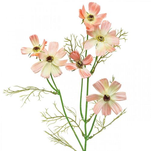 Floristik24 Cesta de joyería Cosmea Flores artificiales de melocotón flores de verano 61cm