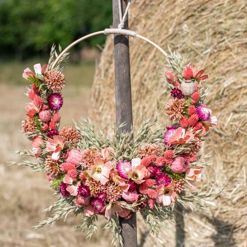 Artículo Cesta de joyería Cosmea Flores artificiales de melocotón flores de verano 61cm