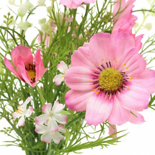 Floristik24 Cosmea y gypsophila en manojo Rosa Artificial Surtido 42cm