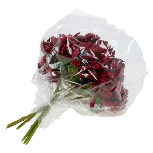 Floristik24 Ramo de crisantemos Burdeos 28cm 6pcs