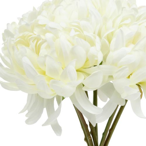 Floristik24 Ramo de crisantemos decorativo blanco 28cm 6uds