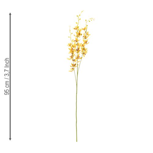 Artículo Orquídea Cymbidium artificial como tallo de flor para decoración elegante, 95 cm, 2 piezas