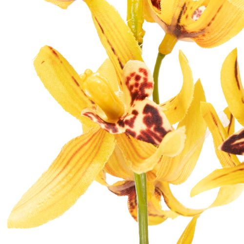 Artículo Orquídea Cymbidium artificial como tallo de flor para decoración elegante, 95 cm, 2 piezas