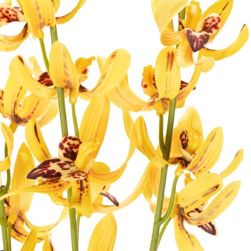 Artículo Orquídea Cymbidium artificial como tallo de flor para decoración elegante, 95 cm, 2 piezas