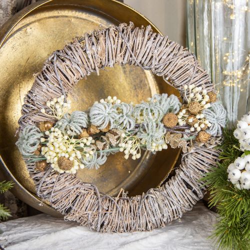 Corona de puerta de caja DIY Corona decorativa de Adviento Corona de Navidad Ø38cm