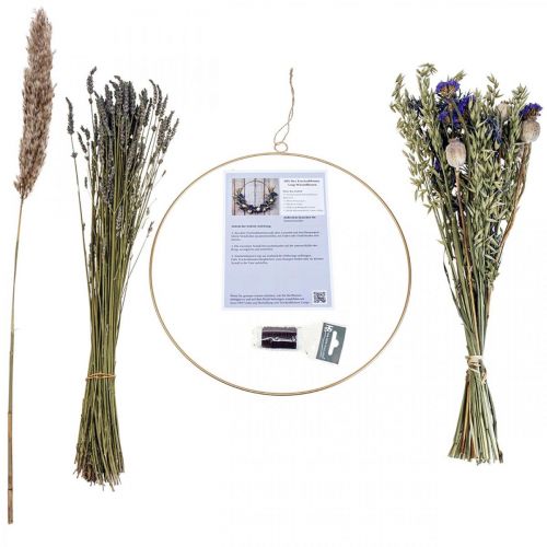 Floristik24 Caja DIY flores secas lazo flores secas del prado Ø35cm