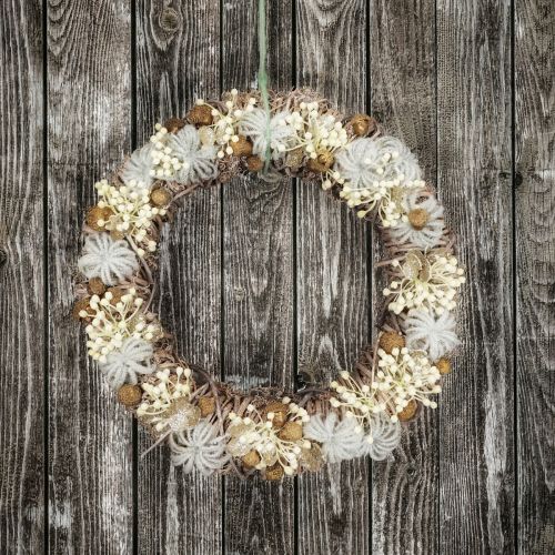 Floristik24 Corona de puerta de caja DIY Corona decorativa de Adviento Corona de Navidad Ø38cm